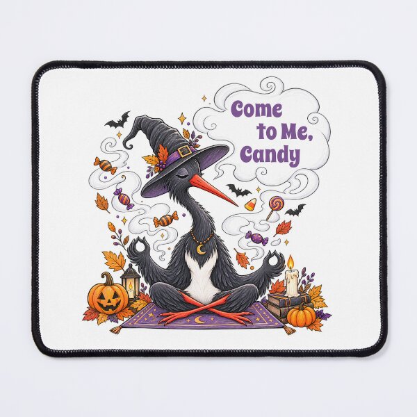 Item preview, Meditating Black Stork Witch Come to Me Candy Halloween Design designed and sold by Buli89.