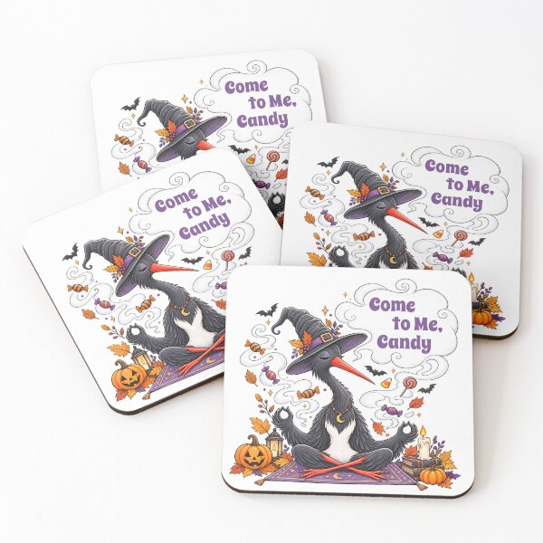Item preview, Meditating Black Stork Witch Come to Me Candy Halloween Design designed and sold by Buli89.