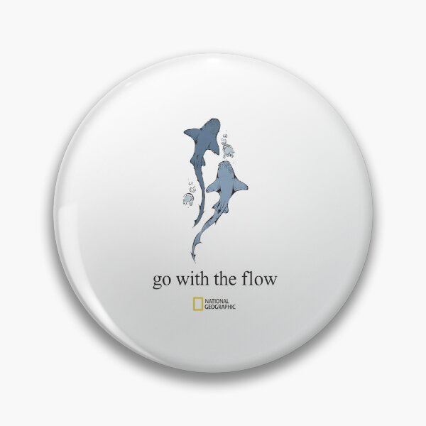 Item preview, National Geographic Shark Go With The Flow Vintage Ocean Wildlife Graphic Tee designed and sold by VelourEmber.