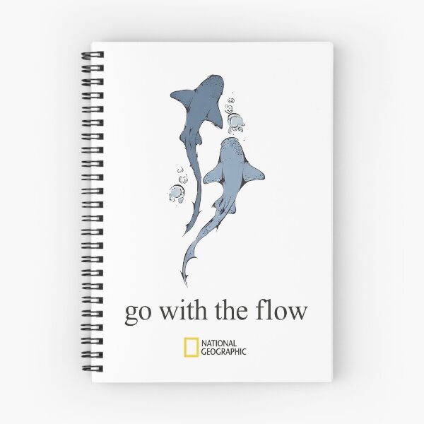 Item preview, National Geographic Shark Go With The Flow Vintage Ocean Wildlife Graphic Tee designed and sold by VelourEmber.
