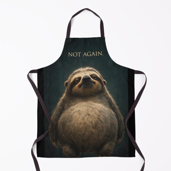 Item preview, Not Again Grumpy Sloth Humour Poster designed and sold by Lineer22.
