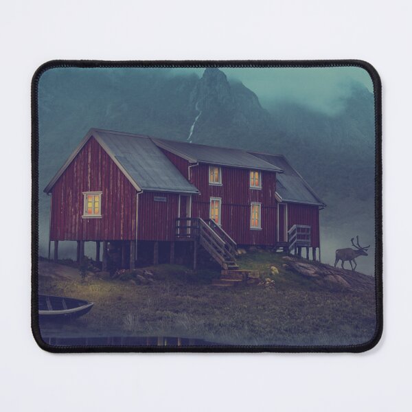 Item preview, Lofoten Norway - Misty Mountain Cabin & Nordic Wildlife designed and sold by darekkocurek.