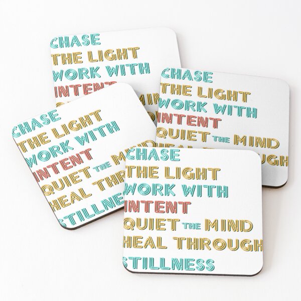 Item preview, Retro Chase The Light Mindfulness Quote designed and sold by Ned_Studio.