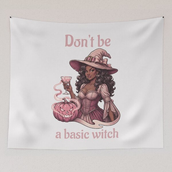 Item preview, Pinkoween Don't Be A Basic Witch Black Girl Magic designed and sold by MythicCotton.
