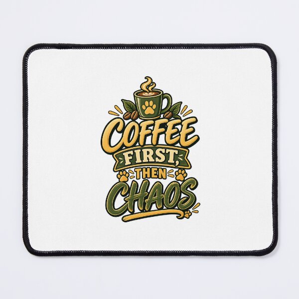 Item preview, Coffee First Then Chaos Funny Dog Owner Morning Shirt designed and sold by Rod & Retriever.