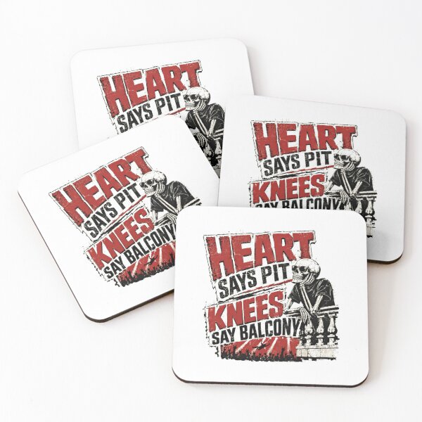 Item preview, Heart Says Pit Knees Say Balcony Metalhead Concert Humor designed and sold by HumansStuck12.