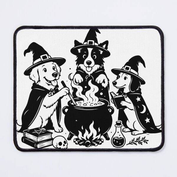 Item preview, dog witches designed and sold by TheFeministDog.