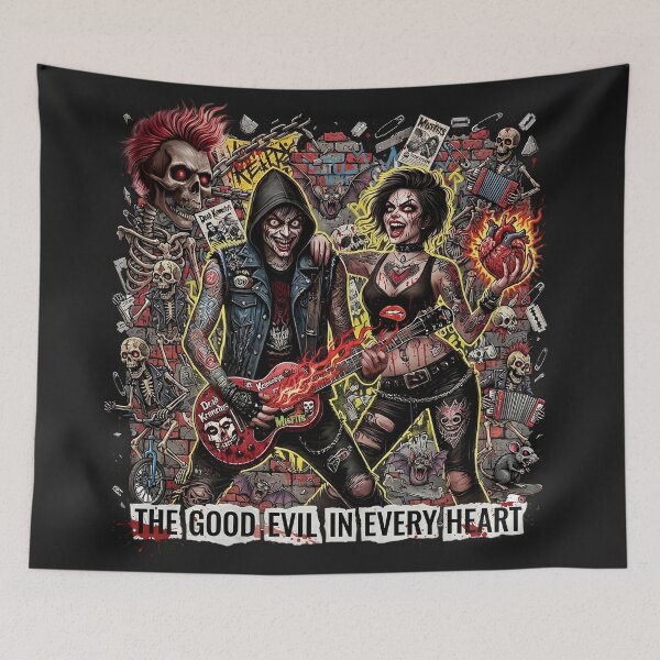 Item preview, Punk Rockers With Burning Guitar designed and sold by Voodoo Store Paranormal Collections.