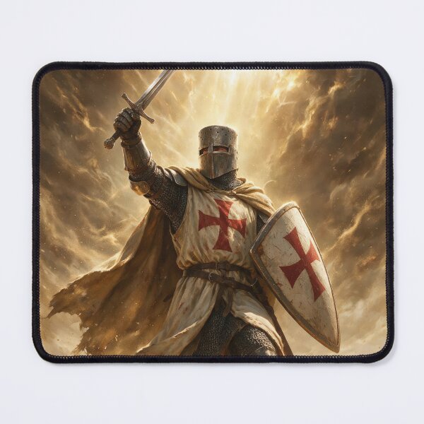 Item preview, Crusader Knight Raising Sword in Desert Storm designed and sold by Lineer22.