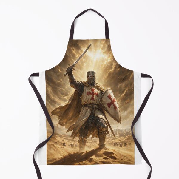 Item preview, Crusader Knight Raising Sword in Desert Storm designed and sold by Lineer22.