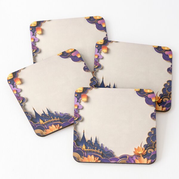 Item preview, Asian Lantern Festival Paper Cut Lotus Temple designed and sold by naruto4925.