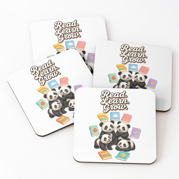 Item preview, Read. Learn. Grow. – Cute Panda & 7 Books Cottagecore Design designed and sold by Cartoon art with a purpose ❤️ Supporting Althea’s friends .
