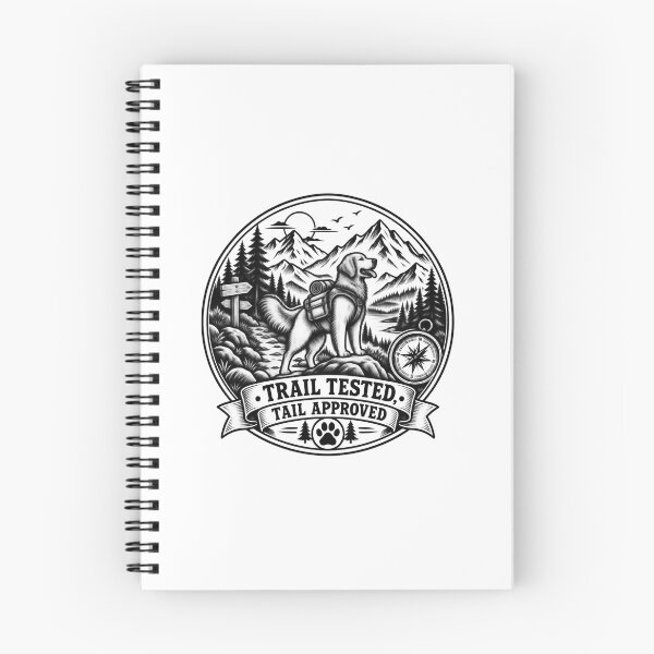 Item preview, Trail Tested Tail Approved Hiking Dog Vintage Badge Design designed and sold by Rod & Retriever.