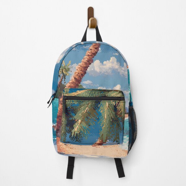Item preview, Pixel art beach illustration designed and sold by ScienceRex.