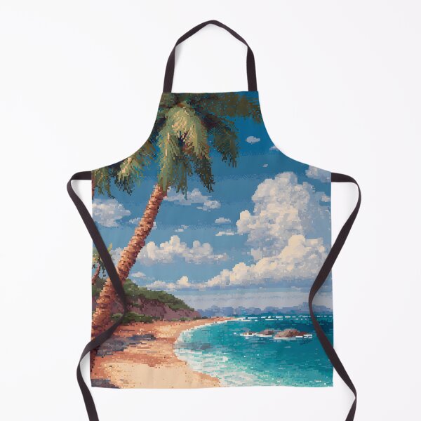 Item preview, Pixel art beach illustration designed and sold by ScienceRex.