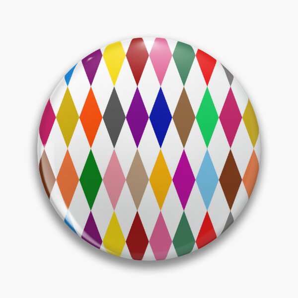 Item preview, Colorful Harlequin Diamonds Pattern Design White designed and sold by PatternTitan.