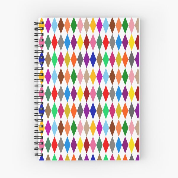 Item preview, Colorful Harlequin Diamonds Pattern Design White designed and sold by PatternTitan.