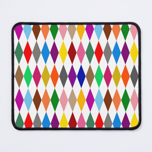 Item preview, Colorful Harlequin Diamonds Pattern Design White designed and sold by PatternTitan.