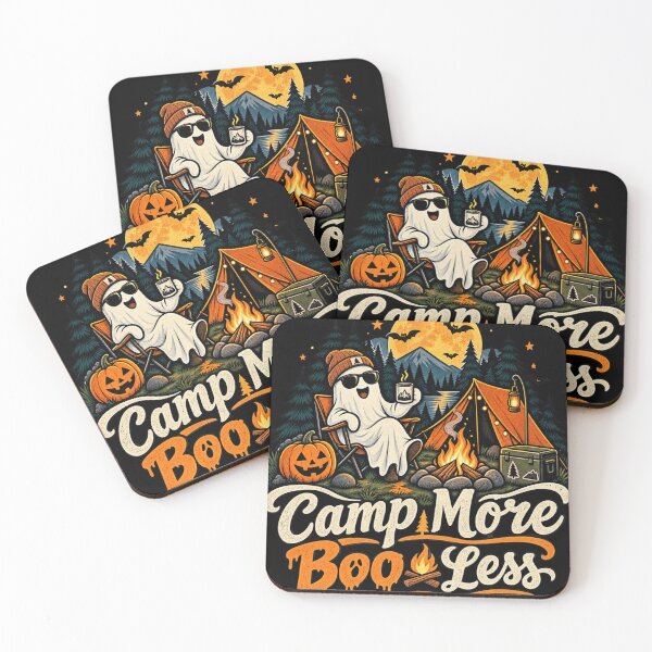 Item preview, Camp More Boo Less Funny Halloween Camping Ghost designed and sold by wecrea.