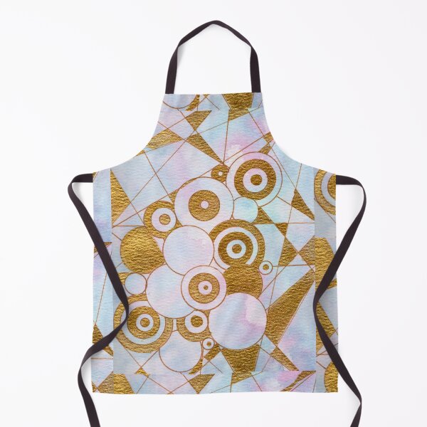 Item preview, Pastel Gold Geometric Abstract Watercolour Print | Every Centre Is Relative designed and sold by ArithraStudio.