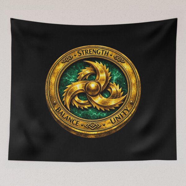 Item preview, Golden Celtic Triskelion Emblem designed and sold by Warrior’s Path.