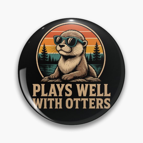 Item preview, Plays Well With Otters Funny Otter designed and sold by gordonbwyashop.