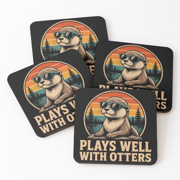 Item preview, Plays Well With Otters Funny Otter designed and sold by gordonbwyashop.