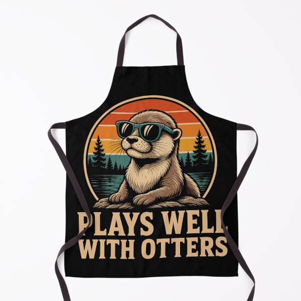Item preview, Plays Well With Otters Funny Otter designed and sold by gordonbwyashop.