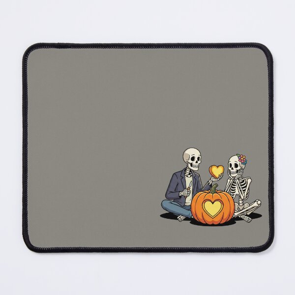 Item preview, Skeleton Couple Carving Pumpkin Heart Date Gothic Romance Halloween Art designed and sold by Rare By Hero.