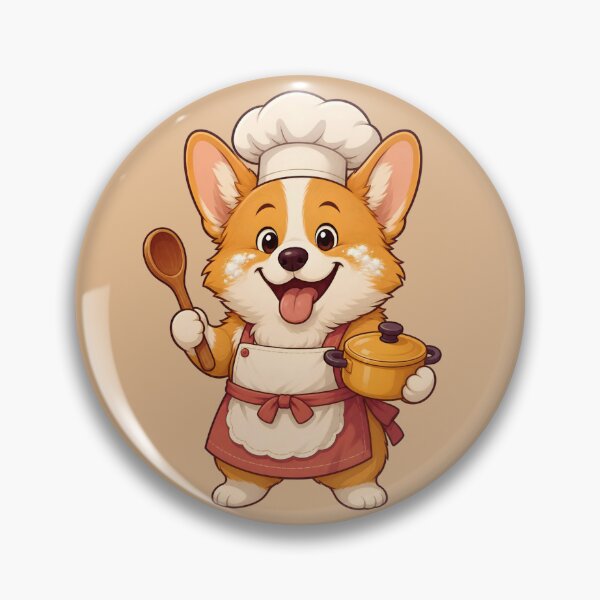Item preview, Chef Dog Corgi Cooking - Cute Baking Kitchen Chef Hat Foodie Art designed and sold by Knacky Print.
