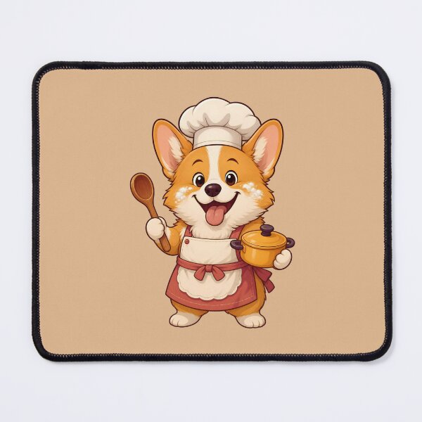 Item preview, Chef Dog Corgi Cooking - Cute Baking Kitchen Chef Hat Foodie Art designed and sold by Knacky Print.