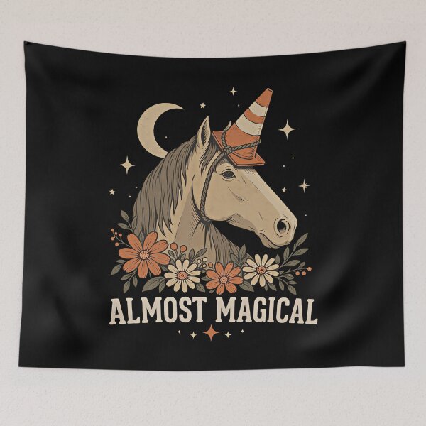 Item preview, Almost Magical Funny Horse Unicorn designed and sold by Blok45.