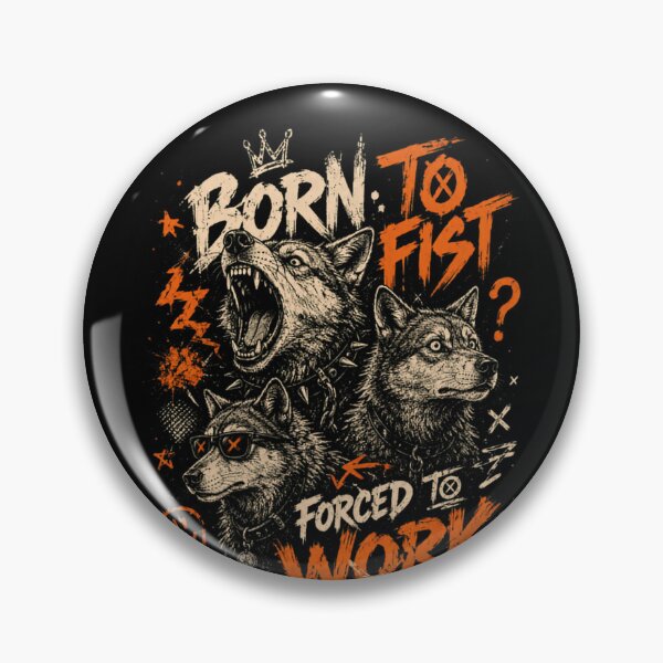 Item preview, Born To Fist Forced To Work Wolf Rebellion Anti Work Frustration Worker designed and sold by RetroMini2026.