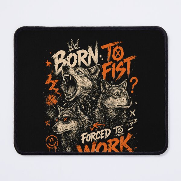 Item preview, Born To Fist Forced To Work Wolf Rebellion Anti Work Frustration Worker designed and sold by RetroMini2026.