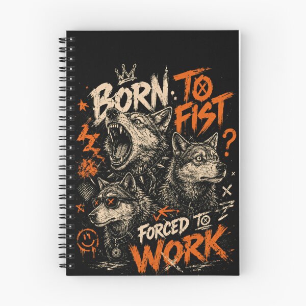 Item preview, Born To Fist Forced To Work Wolf Rebellion Anti Work Frustration Worker designed and sold by RetroMini2026.