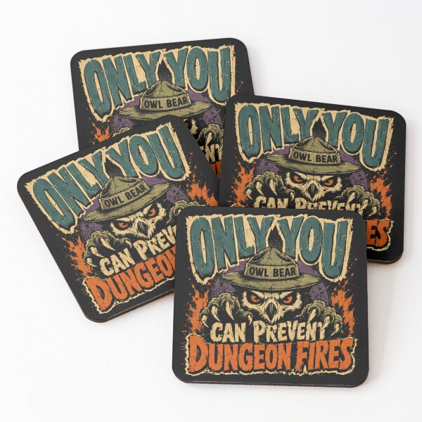 Item preview, Only You Can Prevent Dungeon Fires Owl Bear Dungeons And Dragons Tabletop RPG Gamer designed and sold by RetroMini2026.