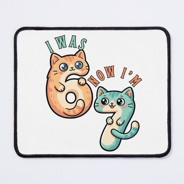Item preview, now i am 7 funny birthday design 6 7 six seven cat mom designed and sold by ArtDesignTp.