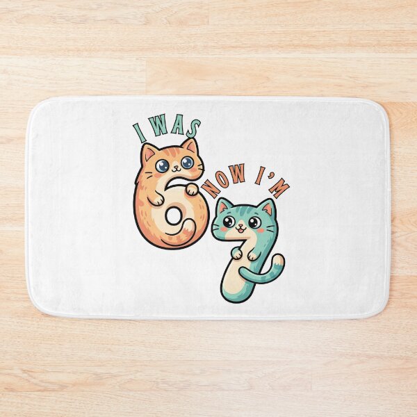 Item preview, now i am 7 funny birthday design 6 7 six seven cat mom designed and sold by ArtDesignTp.