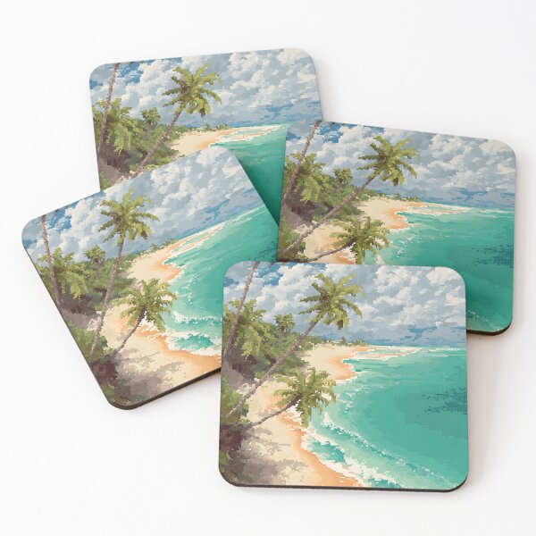 Item preview, Pixel art sandy beach designed and sold by ScienceRex.