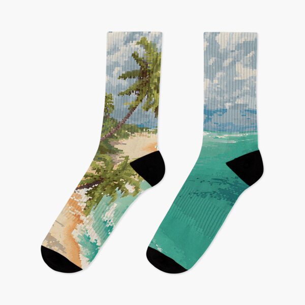Item preview, Pixel art sandy beach designed and sold by ScienceRex.