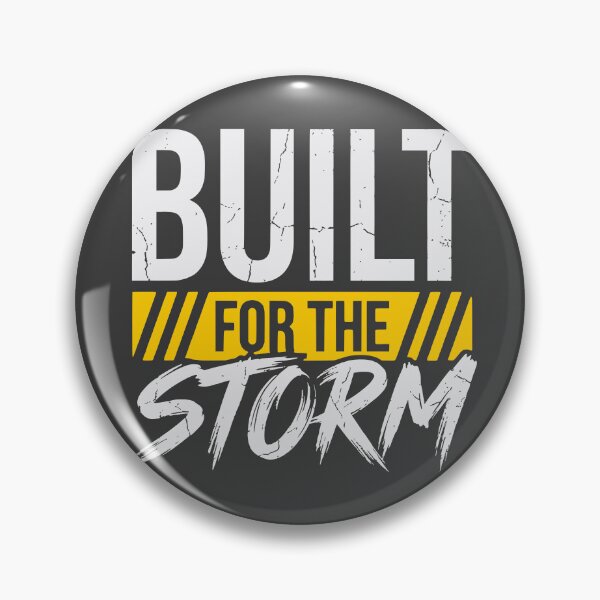 Item preview, Built For The Storm (Warning Yellow) - Gritty Motivational Workout & Resilience Quote designed and sold by RetroNeon.