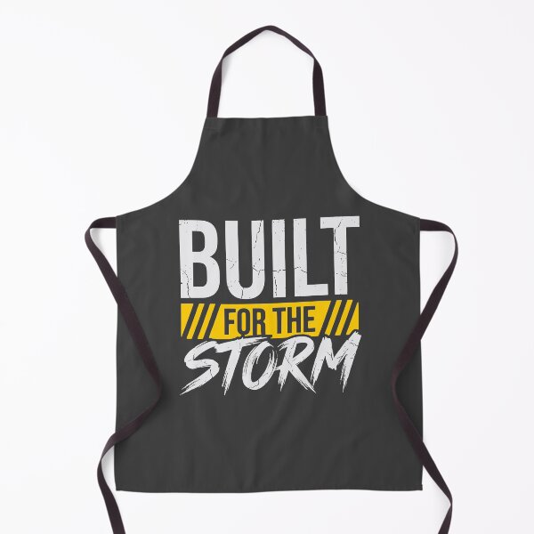 Item preview, Built For The Storm (Warning Yellow) - Gritty Motivational Workout & Resilience Quote designed and sold by RetroNeon.