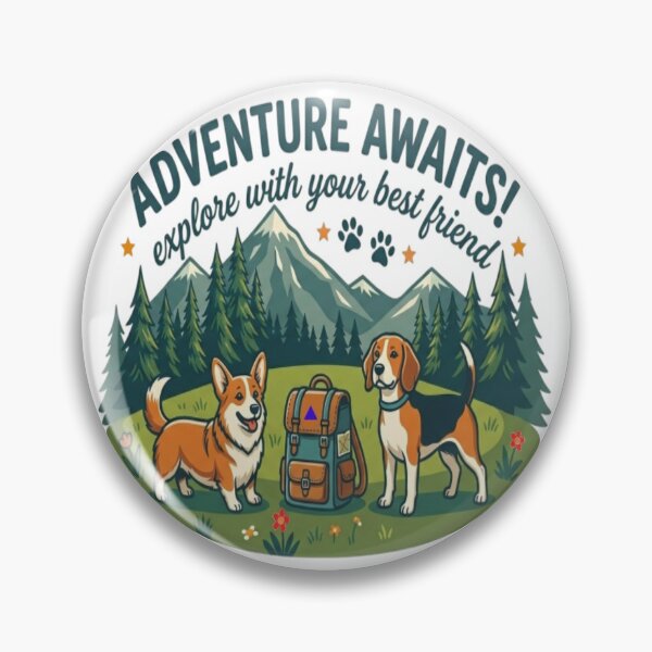 Aperçu de l'œuvre Adventure Awaits Dog Hiking créée et vendue par Salma.Store.