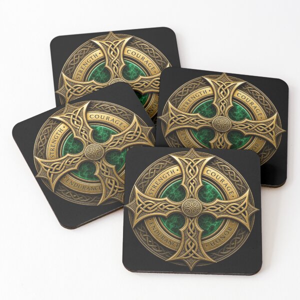 Item preview, Celtic Warrior Cross – Emerald Gold Talisman designed and sold by Warrior’s Path.