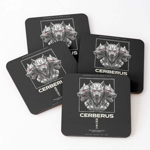Item preview, Cerberus Cyber Hound Liquid Chrome Aesthetic Tee designed and sold by RajaArtDesign.
