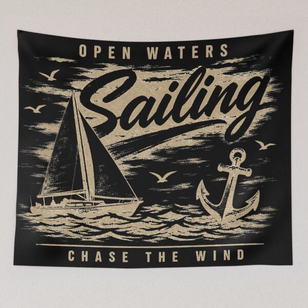 Item preview, Open Waters Sailing Vintage Distressed Shirt | Retro Nautical Design designed and sold by MOCH- ART.