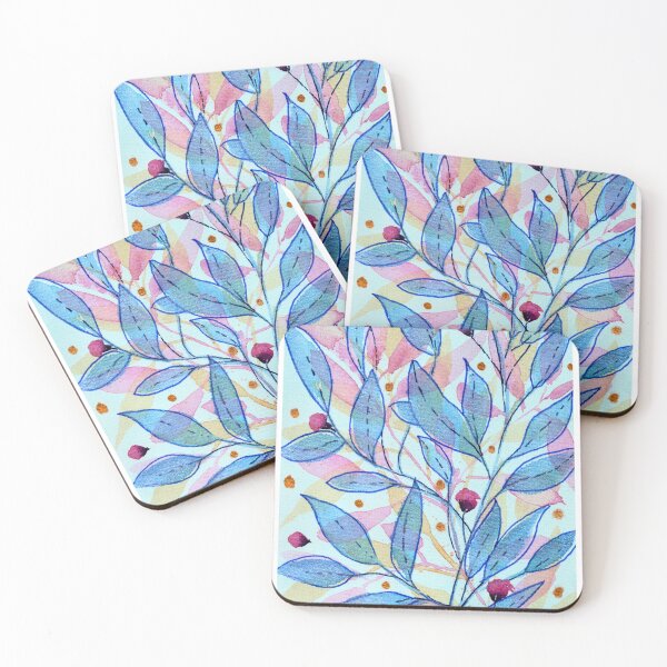 Item preview, Metallic Blue Botanical Watercolour Print, Floral Art | A Garden Written in Blue designed and sold by ArithraStudio.