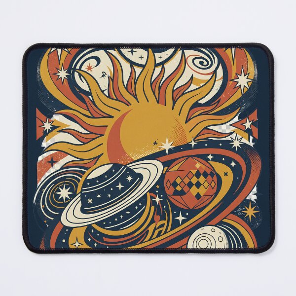 Item preview, Vintage Celestial Universe – Retro Sun Moon & Planets designed and sold by Origamoart.