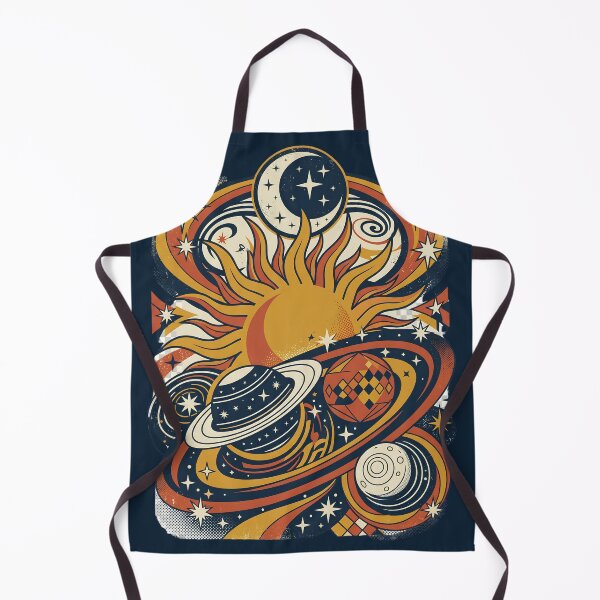 Item preview, Vintage Celestial Universe – Retro Sun Moon & Planets designed and sold by Origamoart.