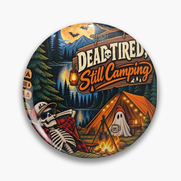 Item preview, Dead Tired Still Camping Funny Halloween Camper designed and sold by wecrea.